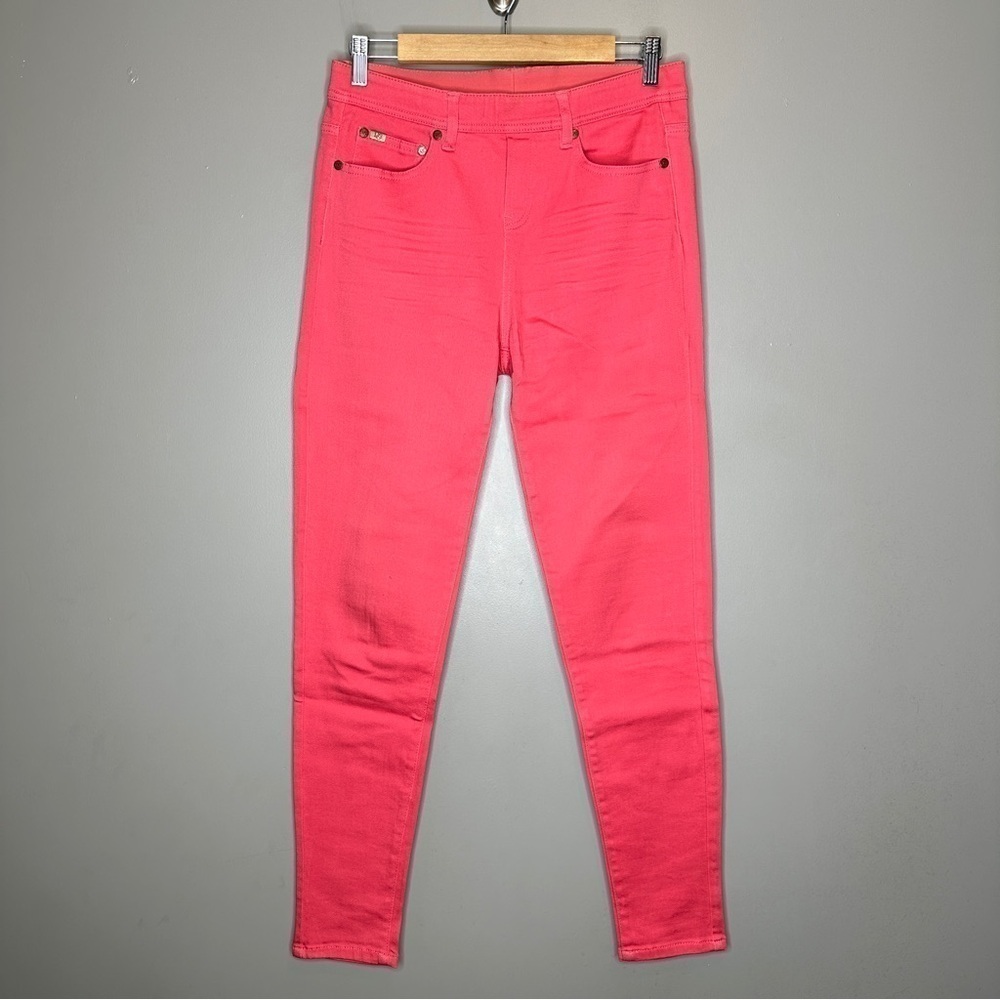 DG2 Diane Gilman pink pull on skinny jeans